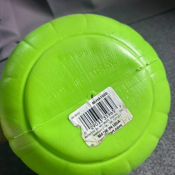 General Foam Blow Mold Jack-O-Lantern Pumpkin Candy Bucket Pail Neon Green USA - Picture 8 of 11